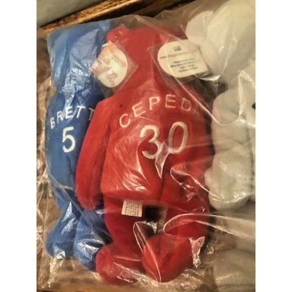 BEANIE Bears REGGIE JACKSON '99 BASEBALL Hall of Fame Set of 4 Collectable - Picture 7 of 12